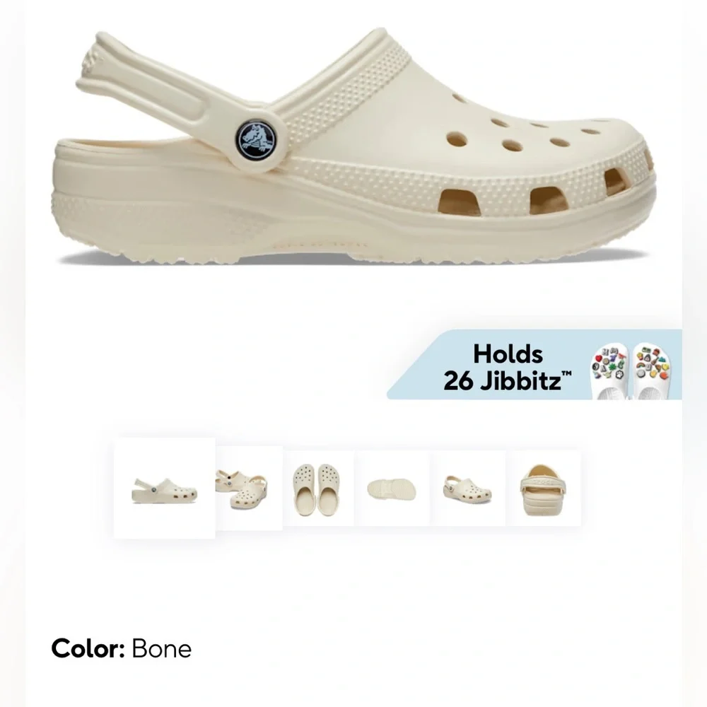 SOLD// New With Tags Crocs “Bone” Classic Clog Shoes *make offers* - Picture 6 of 6